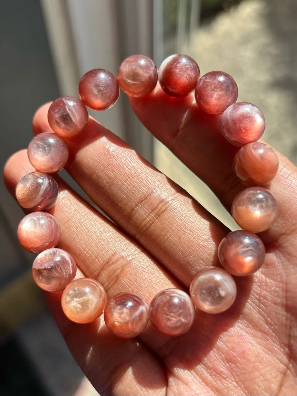 HQ Pink Lepidolite Crystal Bracelet 12mm - Picture 4 of 7